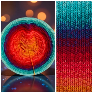 Barevné duhové klubíčko Daisy ART 3nitka