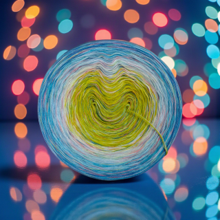 Klubíčko Daisy RainbowART 3 nitka + bavlněná duhová nitka