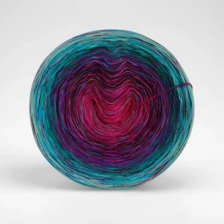 Klubíčko Daisy RainbowART 3 nitka + bavlněná duhová nitka