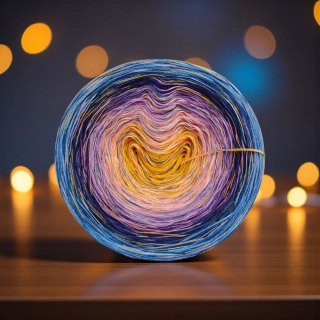 Duhové klubíčko Daisy RainbowART 3 nitka + bavlněná duhová nitka