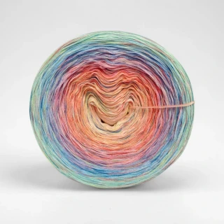 Klubíčko Daisy RainbowART 3 nitka + bavlněná duhová nitka