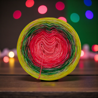 Klubíčko Daisy RainbowART 3nitka + bavlněná duhová nitka