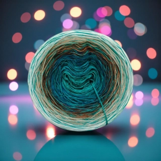 Duhové klubíčko Daisy GlossART 3nitka + viskóza