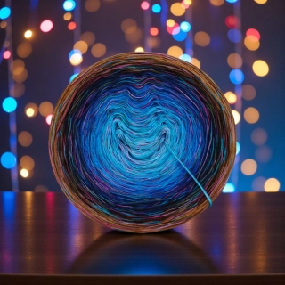 Duhové klubíčko Daisy RainbowART 3nitka + bavlněná duhová nitka