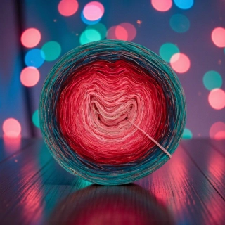 Duhové klubíčko Daisy LunART 3nitka + lurex