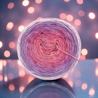 Růžové duhové klubíčko Daisy RainbowART 3nitka + bavlněná duhová nitka