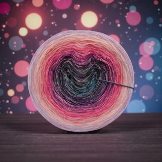 Duhové klubíčko Daisy GlossART 3nitka + viskóza