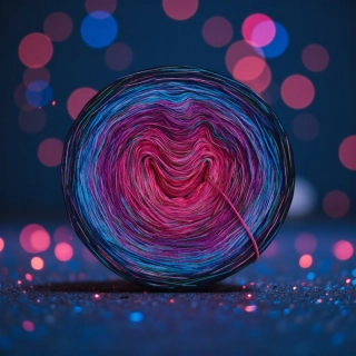 Duhové klubko Daisy RainbowART 3nitka + bavlněná duhová nitka