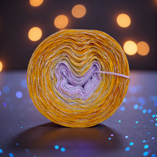 Klubíčko Daisy ART 3nitka (prodlužující se úseky) s lurexem