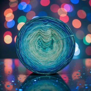 Mořské duhové klubko Daisy GlossART 3nitka + viskóza