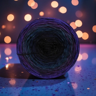 Duhové klubíčko Daisy Star ART 3nitka + příze s flitry