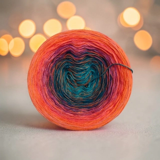 Duhové klubíčko Daisy GlossART 3nitka + viskóza