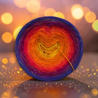 Duhové klubko Daisy LunART 3nitka + lurex