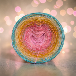 Duhové klubíčko Daisy MONET 4nitka - 1500 m s lurexem