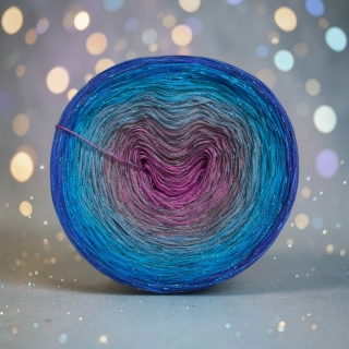 Duhové klubíčko Daisy LunART 3nitka + lurex