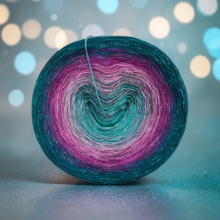 Duhové klubíčko Daisy LunART 3nitka + lurex