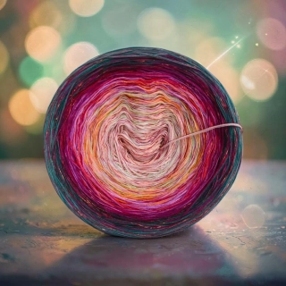 Duhové klubíčko Daisy MONET 4nitka s lurexem