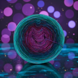 Klubíčko Daisy RainbowART 3 nitka + bavlněná duhová nitka