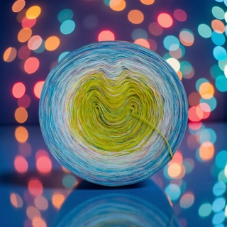 Klubíčko Daisy RainbowART 3 nitka + bavlněná duhová nitka