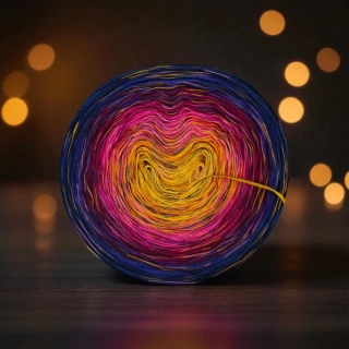 Klubíčko Daisy RainbowART 3 nitka + bavlněná duhová nitka