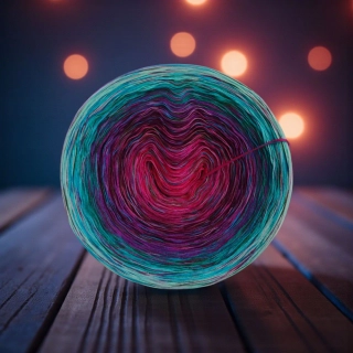 Klubíčko Daisy RainbowART 3 nitka + bavlněná duhová nitka