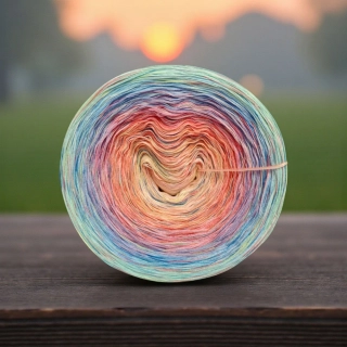 Klubíčko Daisy RainbowART 3 nitka + bavlněná duhová nitka