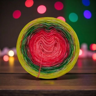 Klubíčko Daisy RainbowART 3nitka + bavlněná duhová nitka