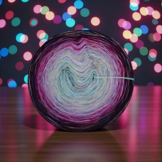 Klubíčko Daisy RainbowART 3nitka + bavlněná duhová nitka