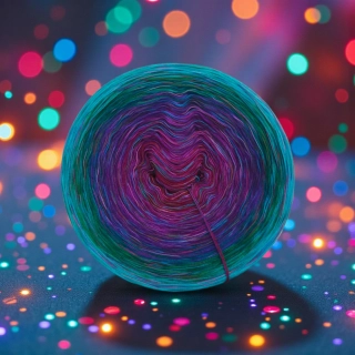 Klubíčko Daisy RainbowART 3nitka + bavlněná duhová nitka