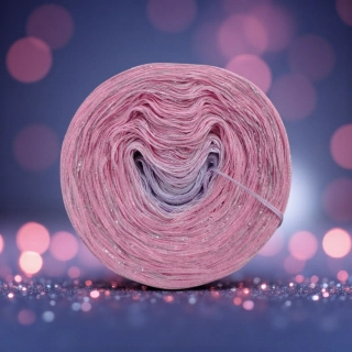 Klubíčko Daisy ART 3nitka (prodlužující se úseky) s lurexem