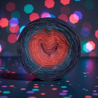 Duhové klubíčko Daisy LunART 3nitka + lurex