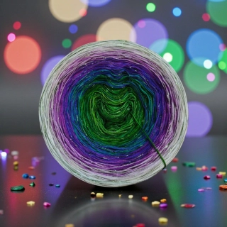 Duhové klubko Daisy LunART 3nitka + lurex