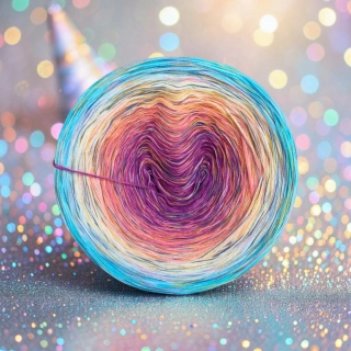 Klubíčko Daisy RainbowART 3nitka + bavlněná duhová nitka