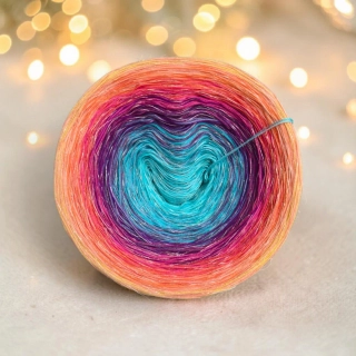 Duhové klubko Daisy LunART 3nitka + lurex