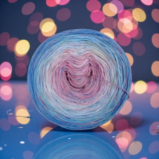 Klubíčko Daisy RainbowART 3 nitka + bavlněná duhová nitka